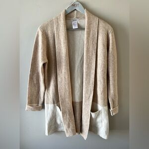 Bartolini Cashmere Blend Open Front Cardigan Women’s XL- cabincore office chic